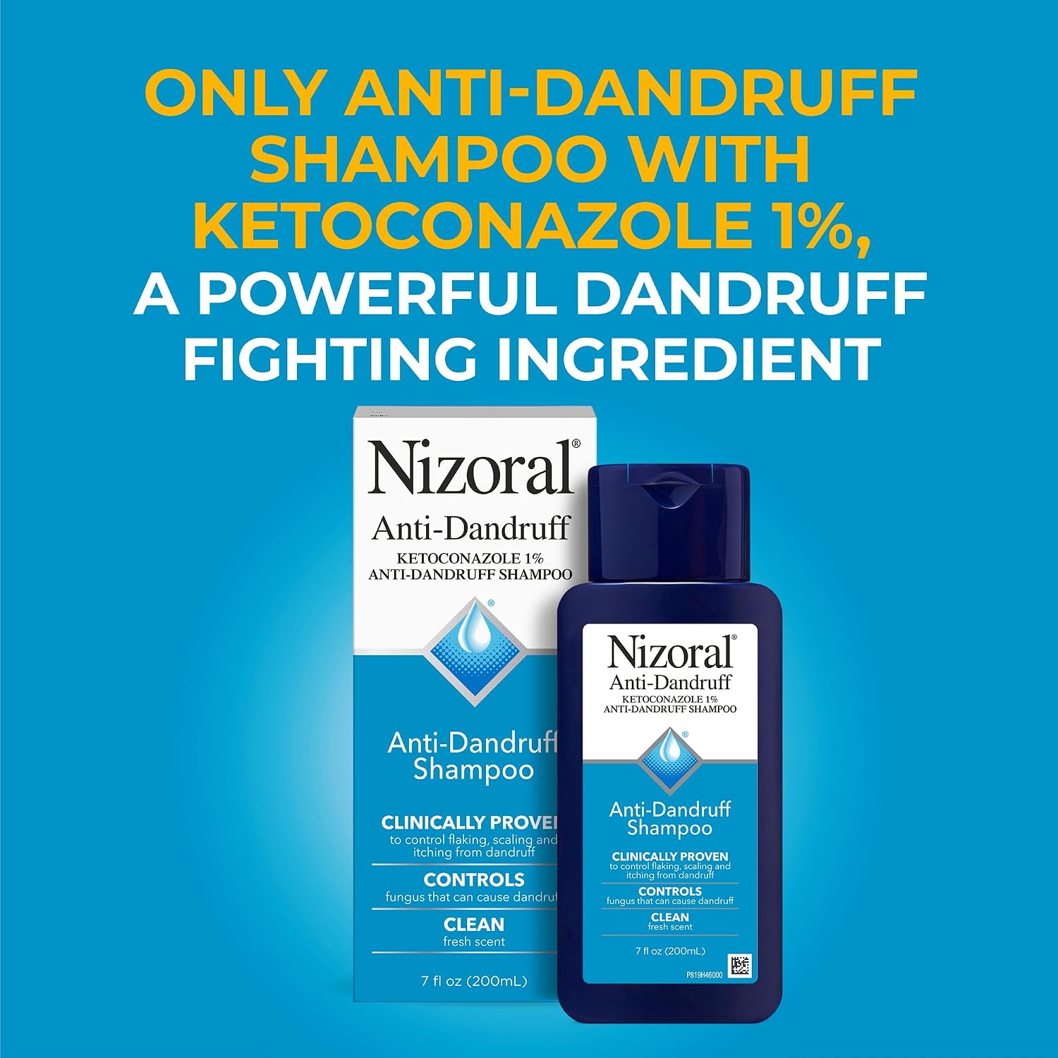 Nizoral Anti-Dandruff Shampoo with 1% Ketoconazole, Fresh Scent, 7 Fl Oz - Image 2