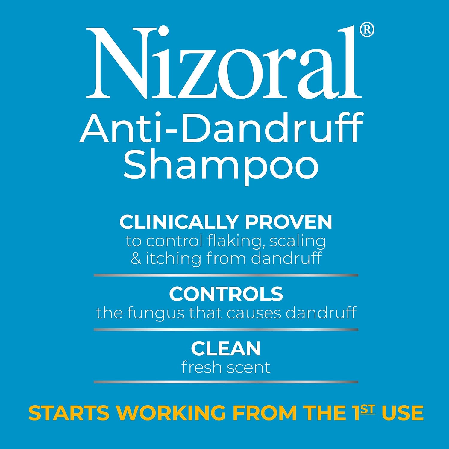 Nizoral Anti-Dandruff Shampoo with 1% Ketoconazole, Fresh Scent, 7 Fl Oz - Image 9