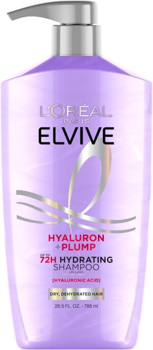 L'Oreal Paris Elvive Hyaluron Plump Shampoo, 26.5 Fl Oz