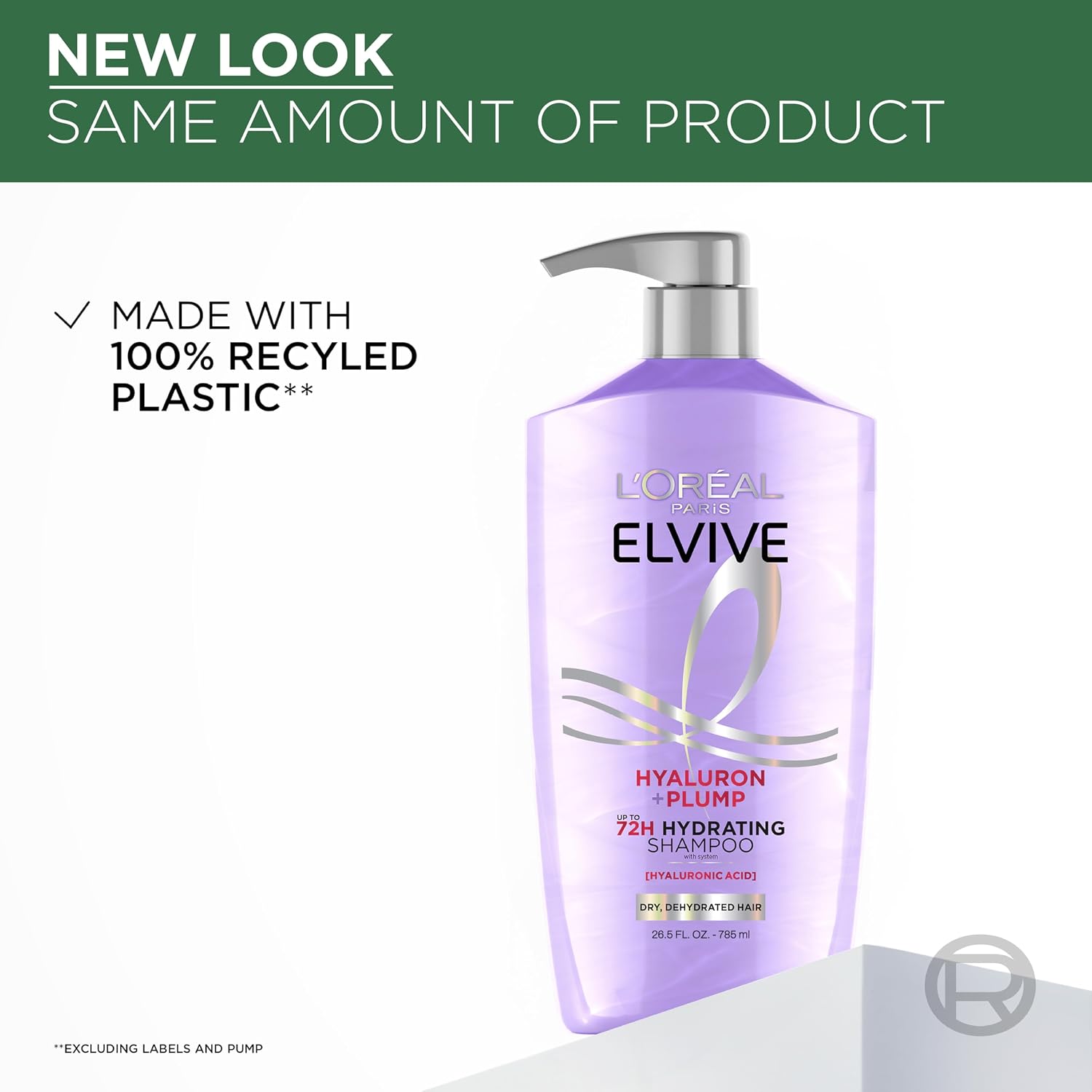 L'Oreal Paris Elvive Hyaluron Plump Shampoo, 26.5 Fl Oz - Image 5